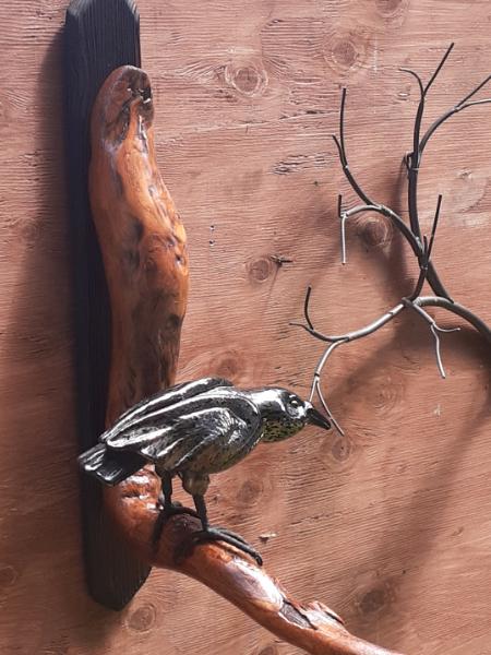 Crow wall hanging #07152401 25''HX11''WX17.5''D $800.00