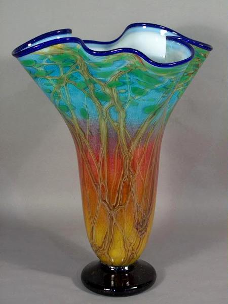 Glass Fluted Vases