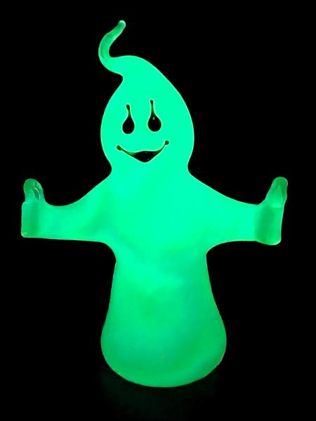 #09112303 GLOW IN THE DARK ghost 8.5''Hx5.5''W $150