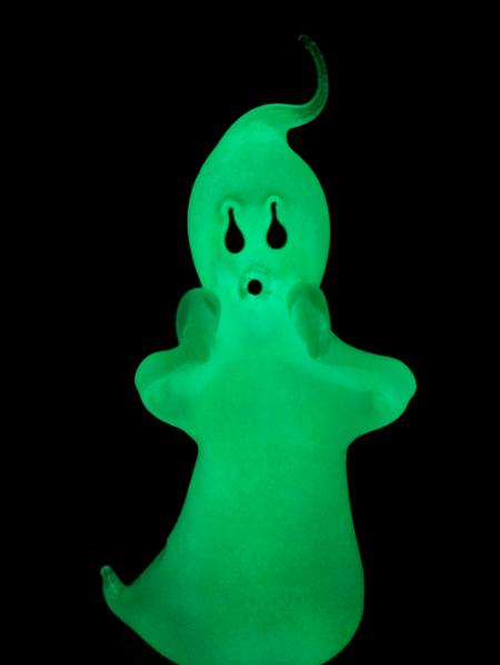 Schack#885 #09082309 GLOW IN THE DARK ghost 8.5''Hx5''W $150