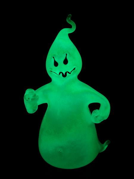 #09082308 GLOW IN THE DARK ghost 8.5''Hx5''W $150