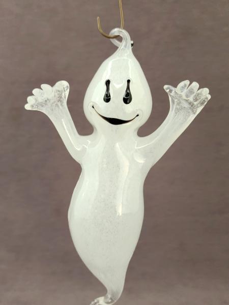 Schack#884 #09222310 GLOW IN THE DARK  hanging ghost 8.5''Hx5''W $150