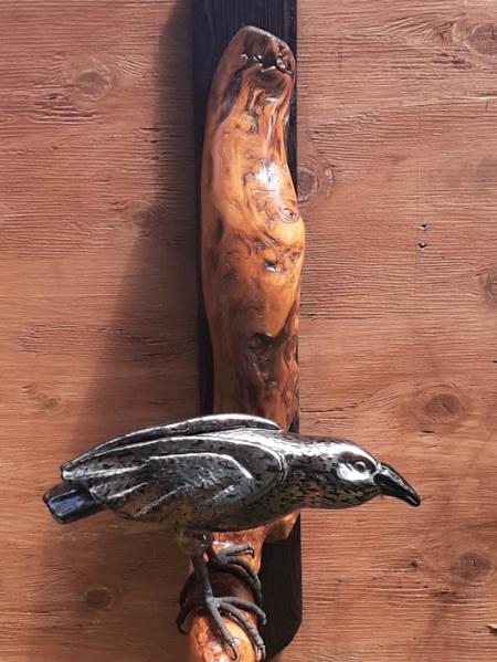 Crow wall hanging #07152401 25''HX11''WX17.5''D $800.00