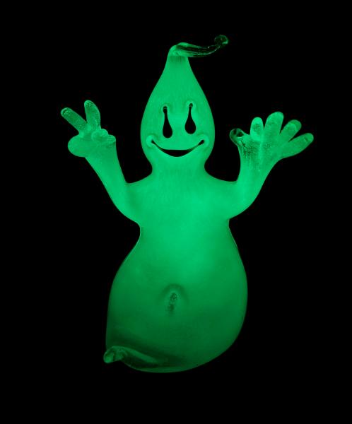 #09112307 GLOW IN THE DARK ghost 8''Hx5.5''W $150