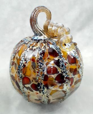 #09162542 Lg Pumpkin 5'' to 6'' Silvered $65.00