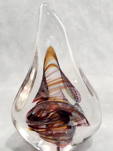 #11172501 Solid Glass Sculpture Glows in the Dark 7''HX4.25''WX2.25''D $150.00
