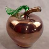 #11152504 Gold Apple with stem and leaf 3.75''HX3.5''W $90.00