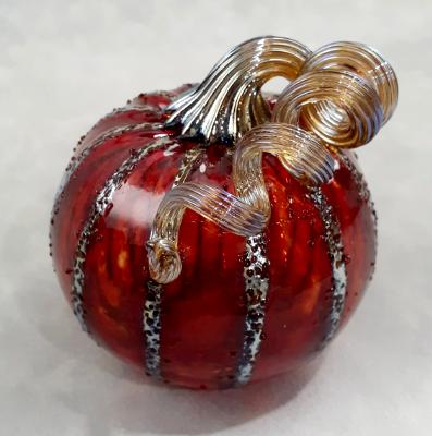 #09062513 Sm Pumpkin 3.5'' silvered $40.00