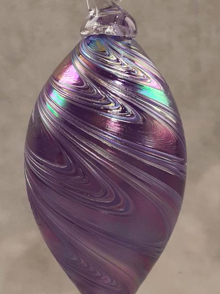 #01072611 Icicle Ornament Purple colors Iridised 7''LX2.5''W $65.00 (2)