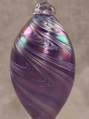 #01072611 Icicle Ornament Purple colors Iridised 7''LX2.5''W $65.00 (2)