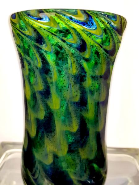 #01072601 Drinking glass SeaHawk colors 6''HX3.5''W $70.00