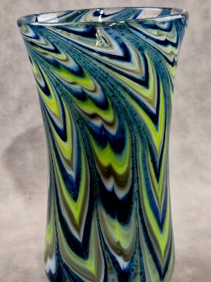 #02052604 drinking glass SeaHawk colors 7H''X3.75''W 22oz $80.00