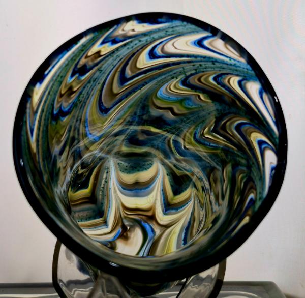 #02052604 drinking glass SeaHawk colors 7H''X3.75''W 22oz $80.00