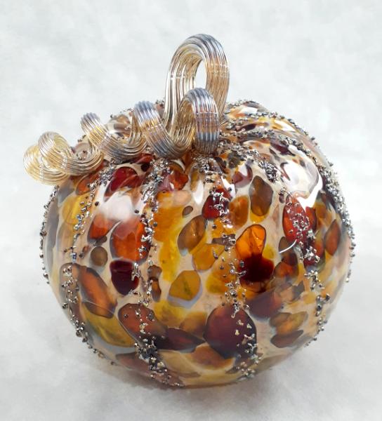 #10242509 Pumpkin Lg Silvered 5'' to 6'' $65.00